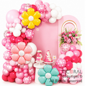 SET DE GLOBOS ARCO XL FLORES (GY7849) 100 UNIDADES